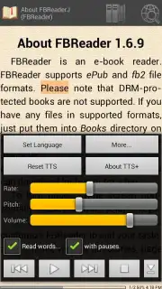 FBReader TTS+ Plugin скриншот 1