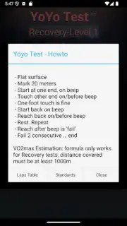 Yo-Yo Test скриншот 14