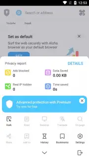 Aloha Browser Turbo скриншот 8