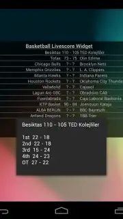 Basketball Livescore Widget скриншот 18