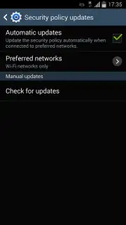 Samsung Security Policy Update скриншот 1