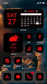 Wow Red Black Theme, Icon Pack скриншот 8