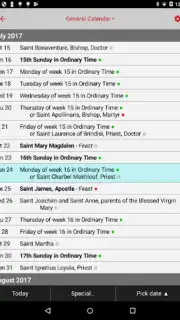 Catholic Calendar from Universalis скриншот 2