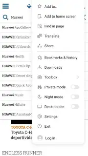 HUAWEI Browser скриншот 6