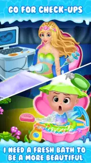 Newborn mermaid baby care game скриншот 2
