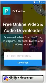 Pick Video downloader скриншот 1
