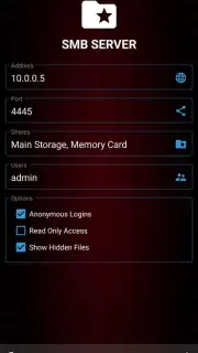 SMB Server (Samba) скриншот 5