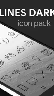 Lines Dark - Icon Pack скриншот 9