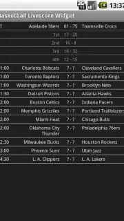 Basketball Livescore Widget скриншот 17