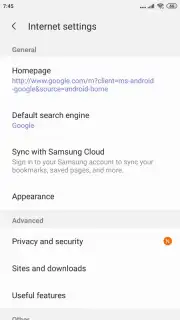 Samsung Internet Browser скриншот 7